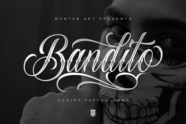 Bandito Script Tattoo Font