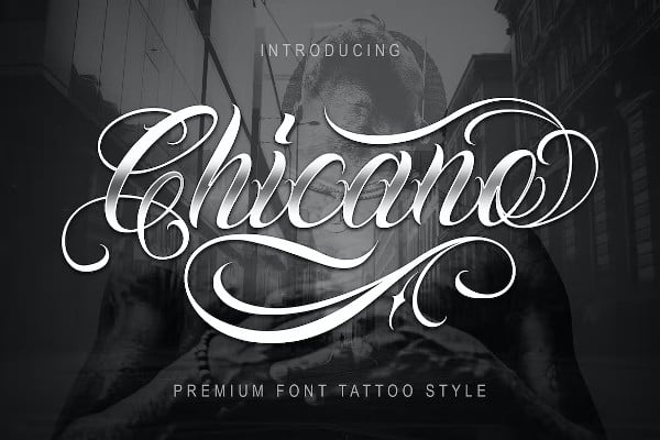 Chicano - Handwritten & Script Font | Tattoo Style