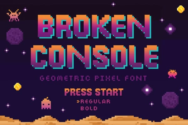 Broken Console Typeface