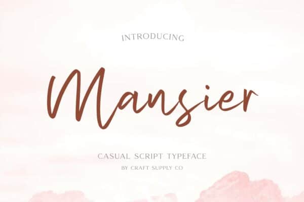 Mansier – Casual Script Typeface