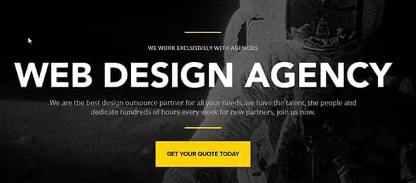 Web Design Company Horizontal Layout