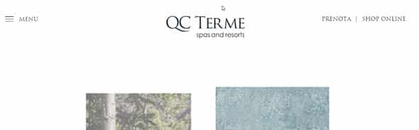 QC Terme Spas and Resorts Minimalist website