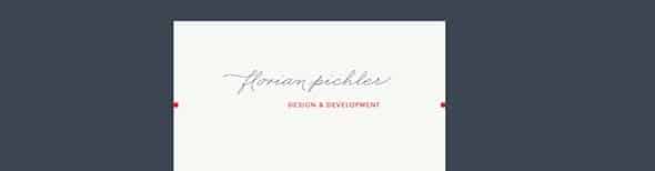 Florian Pichler Business Card Websites