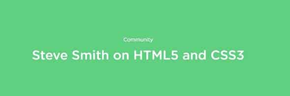 Steve Smith on HTML5 and CSS3 