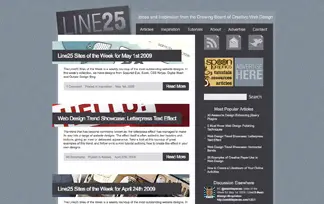 Screenshot of the Line25.com website