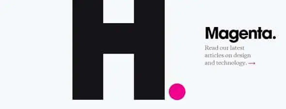 Huge Digital Agency typography web design