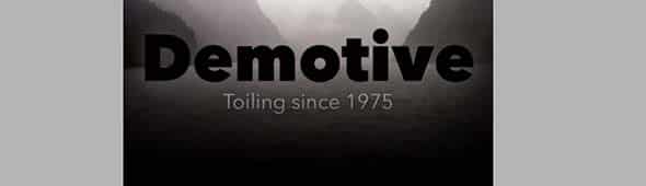 Demotive. Toiling since 1975 typography in web design