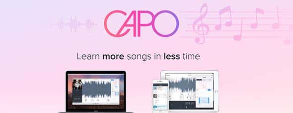 Capo Learn More Songs in Less Time Mac app web design