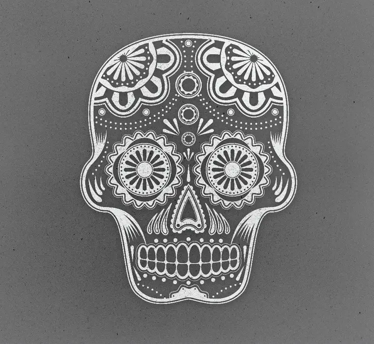 Vector sugar skull illustion