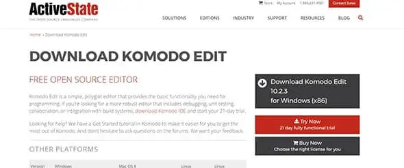 Download Komodo Edit Editing Apps For Windows 