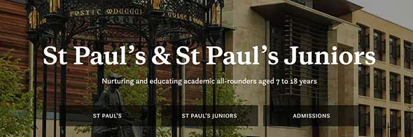 St. Paul's School responsive website