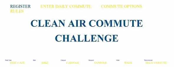Clean Air Communte Challenge responsive web