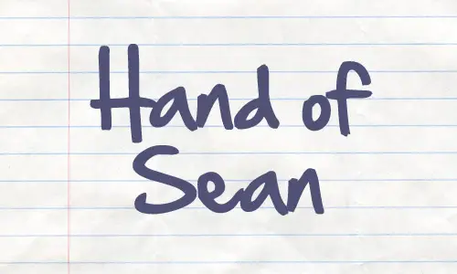 Free Handwriting Fonts: Hand of Sean