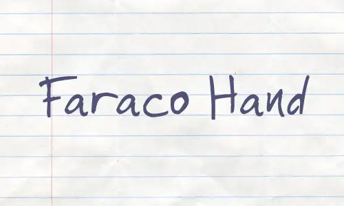 Free Handwriting Fonts: Faraco Hand