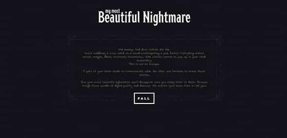 My most Beautiful Nightmare HTML Website