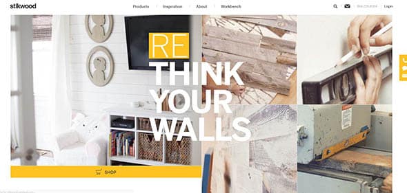 Rethink Your Walls wood textures in web design