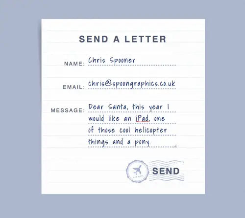 View the letter style contact form demo