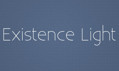 Existence Light Download the font