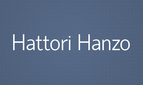 Hattori Hanzo Download the font