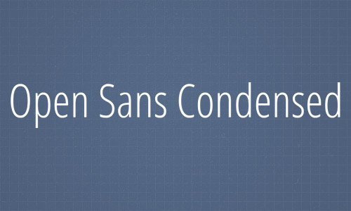 Open Sans Condensed Download the font