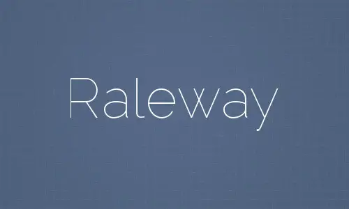 Raleway Download the font