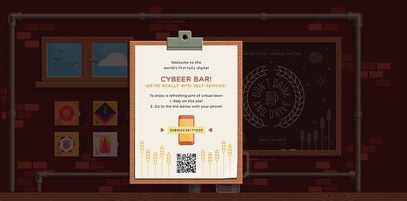 Cybeer Bar - Pour Beer With Your Phone Flat Trend