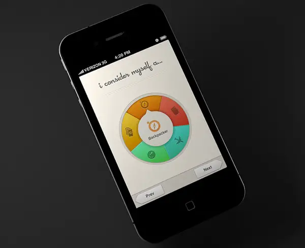 app ui design wheel