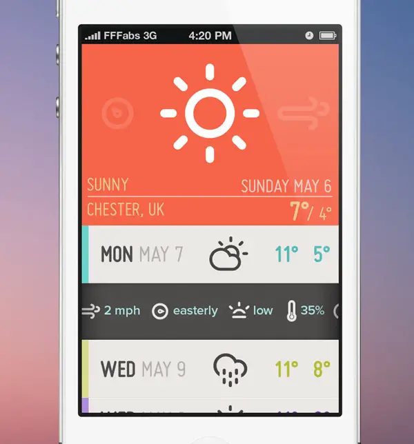 app ui design weather