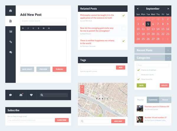 Flat UI Kit 2 (Blog) by Riki Tanone