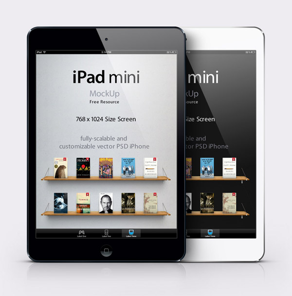 iPad Mini Psd Vector Mockup