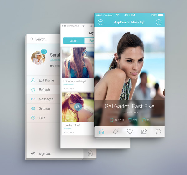 App Screen Front View MockUp