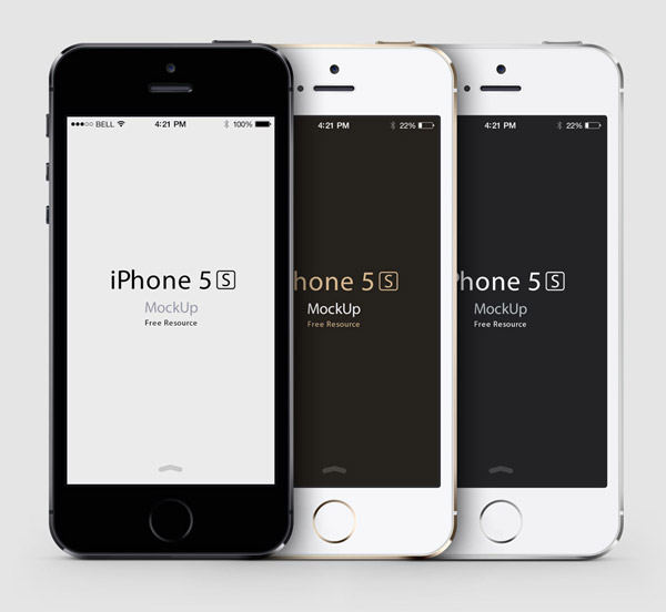 iPhone 5S Psd Vector Mockup