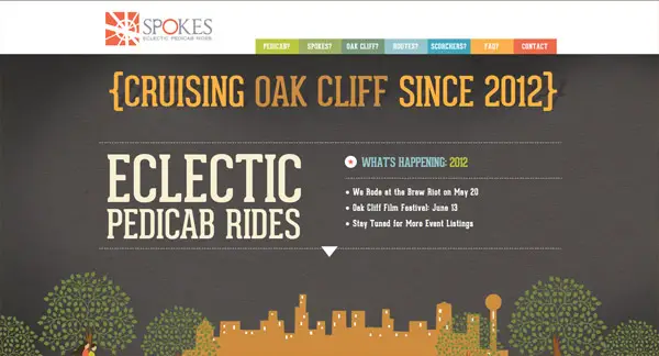 Eclectic Pedicab Rides Website Design