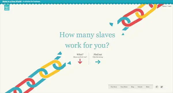 Slavery Footprint Website Design
