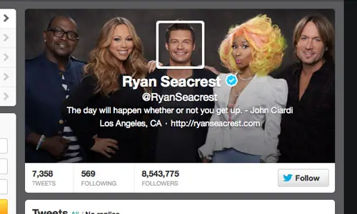 Ryan Seacrest Twitter header