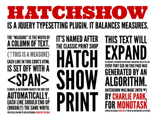 Hatchshow.js example