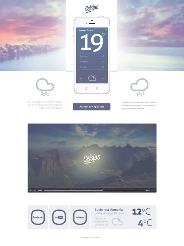 Celsius by Paul Flavius Nechita Web Design Concepts