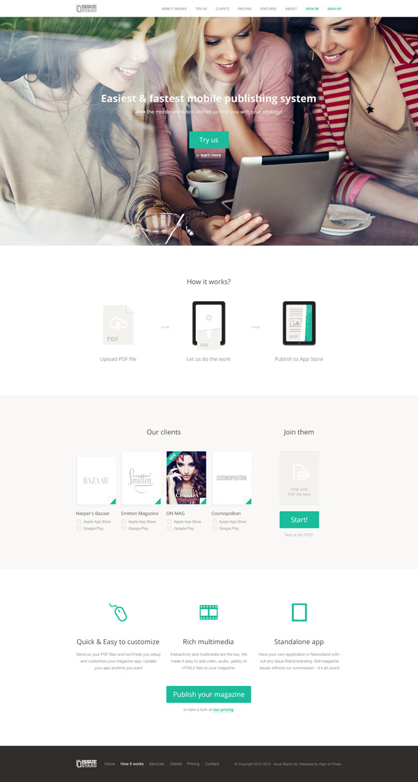 Issue Stand by Pawel Kadysz Web Design Concept