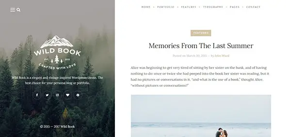 Wild Book Hipster Style Website Template