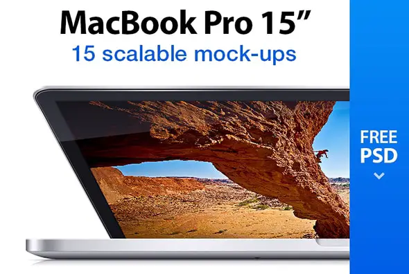 MackBook Pro 15 Scalable Mock-Ups Free Mockup Templates UI Designs