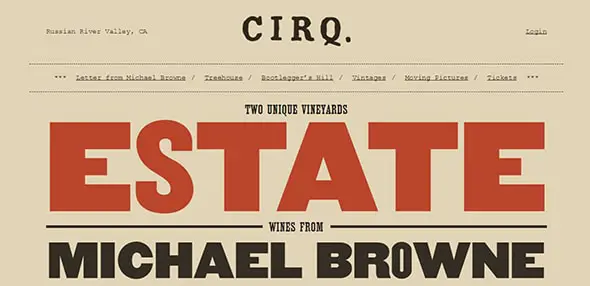 CIRQ Website Design hipster style website designs