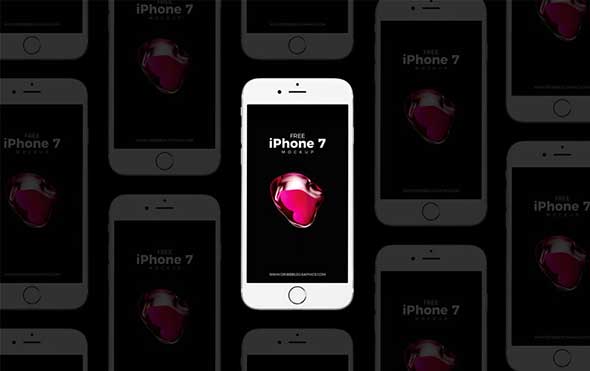 Free iPhone 7 Mockup PSD For Presentation