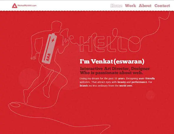 Art Director, Designer red website design