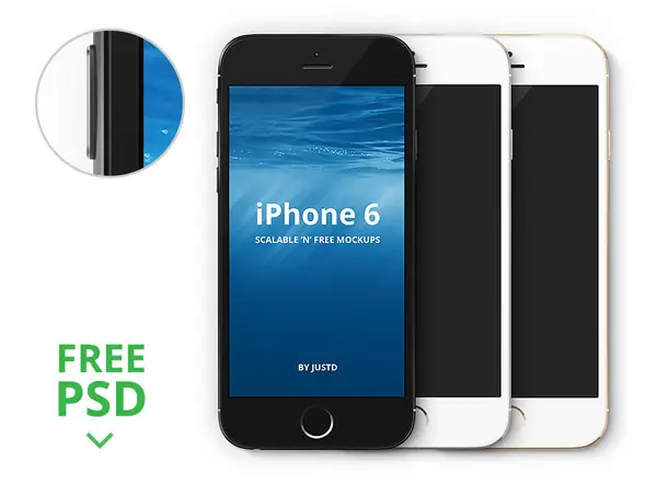 iPhone 6 Scalable Mockups by JustD