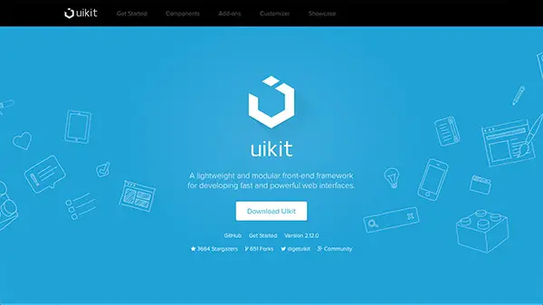 UIkit Blue Website Design