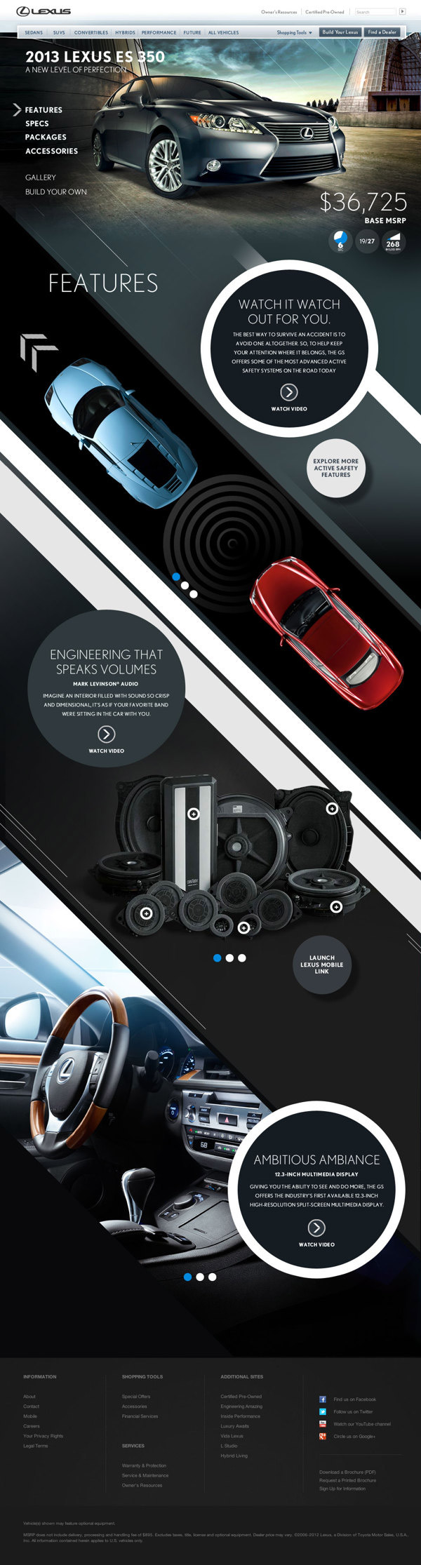 Lexus HTML5 Parallax fullpage