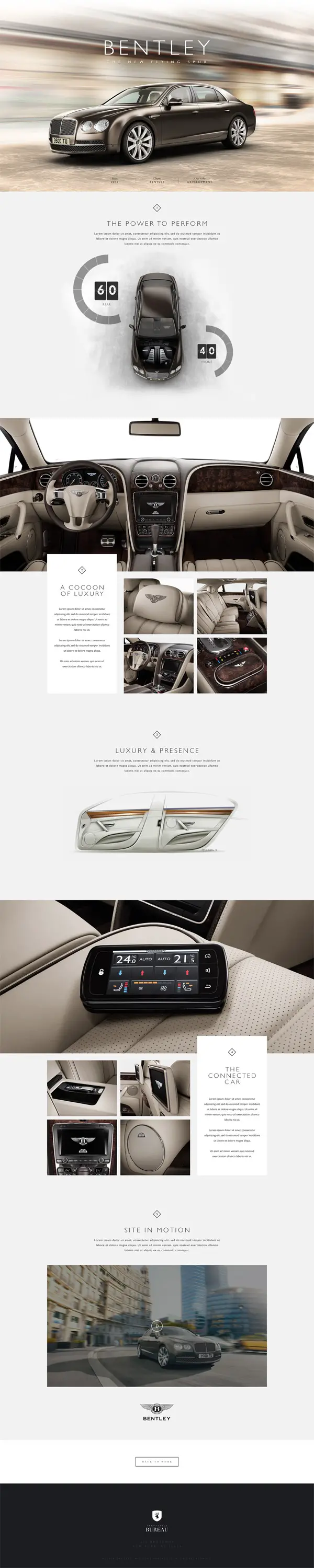 Bentley The New Flying Spur fullpage design web