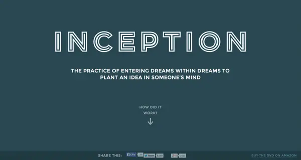 Inception Explained infographic websites