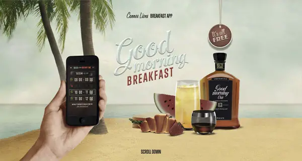 Good Morning Breakfast app infographic website