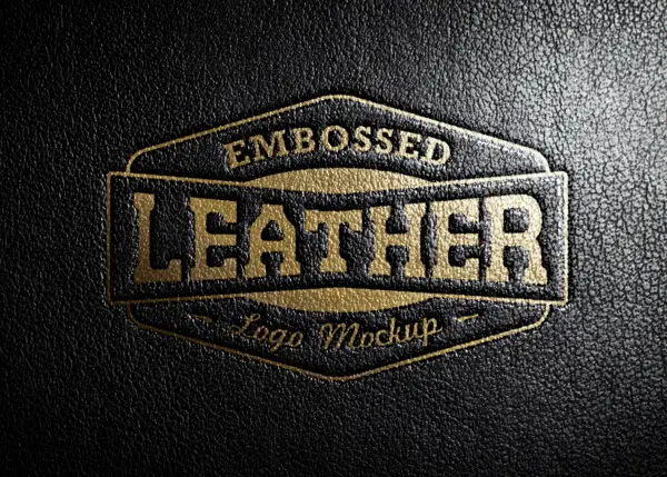 Leather Stamping Logo Mock Up